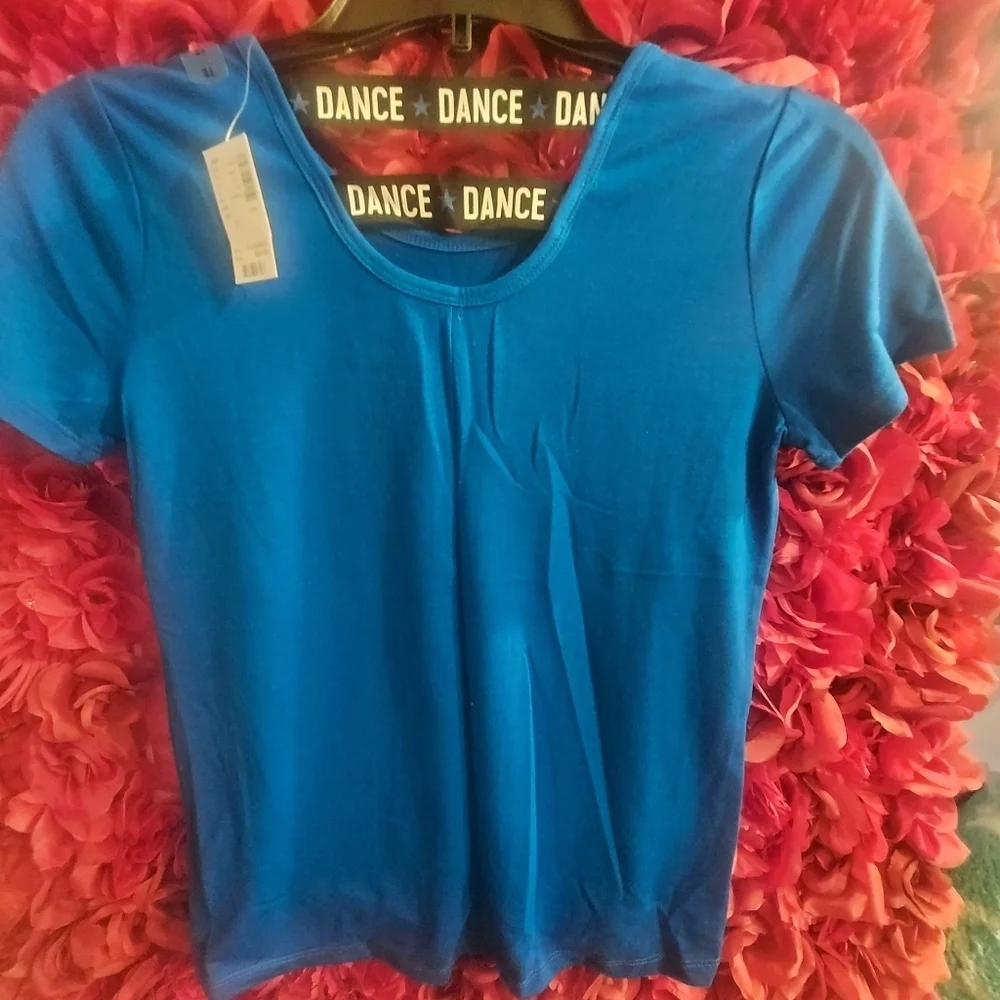 Justice Girls Dance Glitter Shirt with matching headband Size 12 NWT